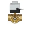 Brass Motorized Ball Valve 3-Wire Two Control Electric Actuator AC220V 3 Ways /2 Way DN15 DN20 DN25 DN32 DN40 with Manual Switch ► Photo 3/5