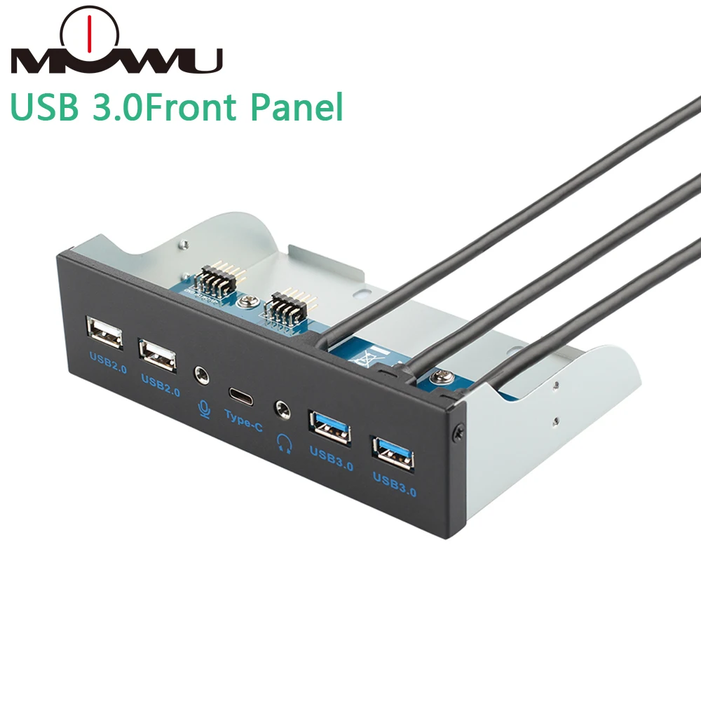 MOWU Новое поступление 5 25 дюйма USB 3 1 Gen 2 10 Гбит/с порт типа с HD аудио Фронтальная