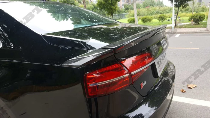 Подходит для AUDI A8 ABT 2010 A8L углеродного волокна задний спойлер заднее крыло