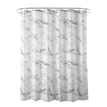 

Hanging Modern 3D Water Resistant Bathroom With Hooks Shower Curtain Bathtub Easy Install Marbling Pattern Polyester Fabric