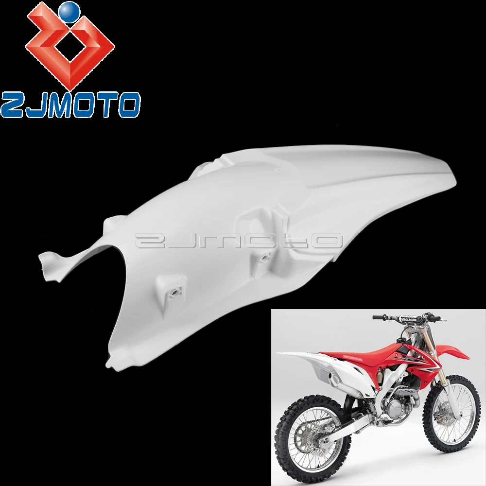 

Motorcycle White Mudguard Motocross Dual Sport Rear Fender For Honda CRF450R 2009-2012 CRF250R 2010-2013