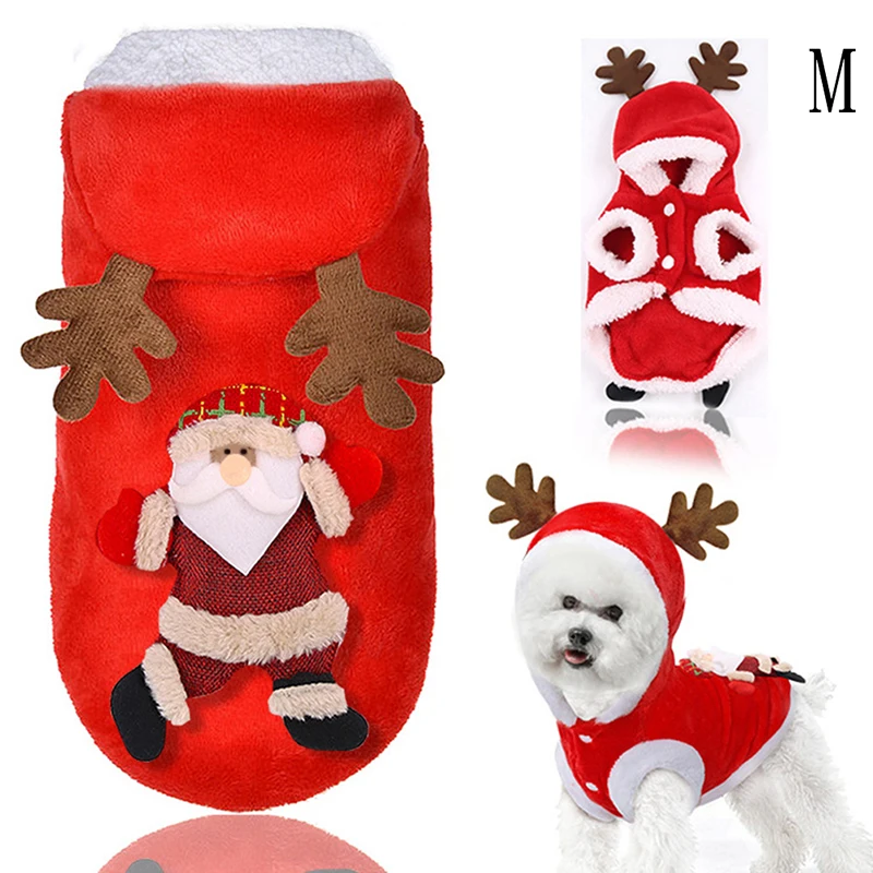 B-M Pet Dog Clothes Christmas Costume Cute Cartoon Clothes For Small Dog Cloth Costume Dress Xmas apparel for Kitty Dogs - Цвет: B-M