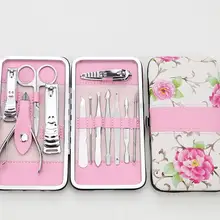 100 набор 12 шт./компл. Набор для маникюра и педикюра ножницы машинка для стрижки ногтей набор инструментов для ногтей Пинцет Нож ушной ящик инструменты SN081