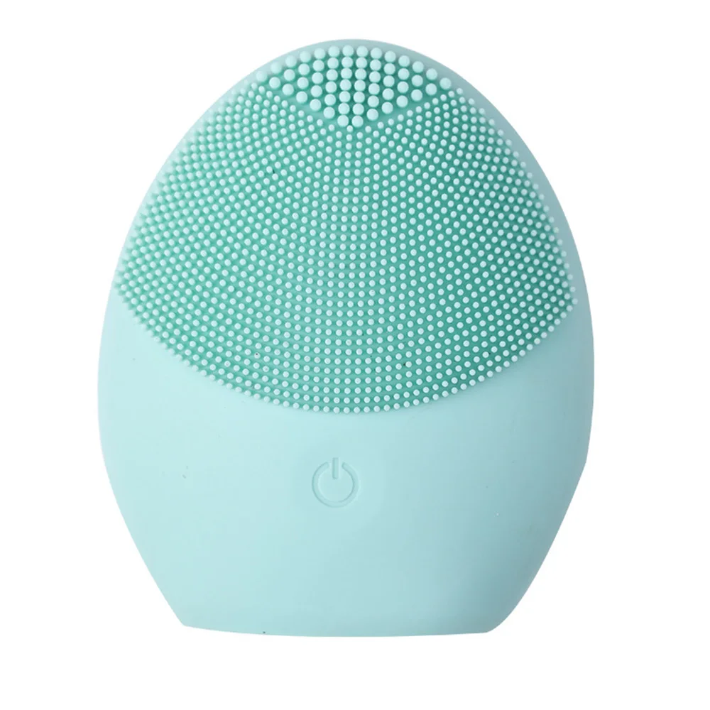 

Sonic Vibration Facial Cleansing Brush Electric Waterproof Face Cleaner Silicone Deep Pore Cleaning USB Massage Soft