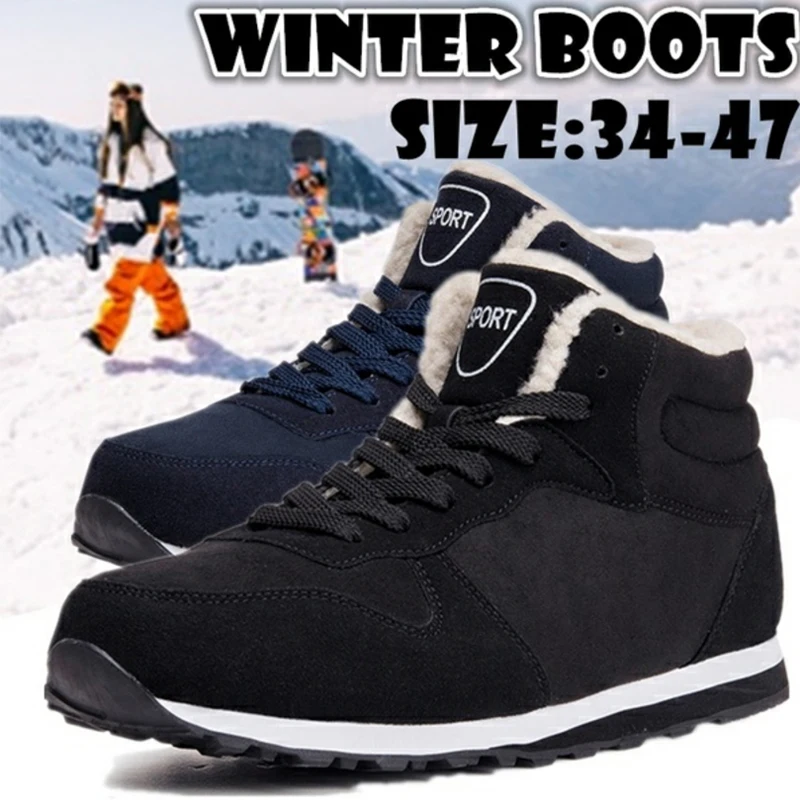 Men boots Men's Winter Shoes Fashion Snow Boots Shoes Plus Size Winter Sneakers Ankle Men Shoes Winter Boots Black Blue Footwear Men boots Men's Winter Shoes Fashion Snow Boots Shoes Plus Size Winter Sneakers Ankle Men Shoes Winter Boots Black Blue Footwear