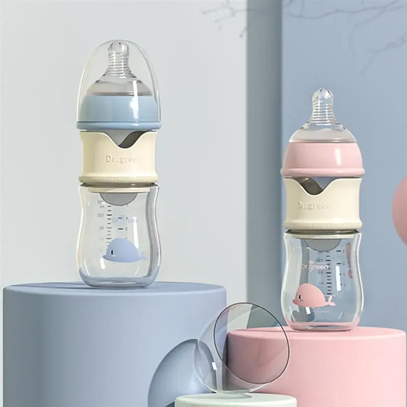 Baby Glass Bottle Practical Baby Feeding Milk Water Bottle Travel Stroller Detachable Newborn Infant Nursing