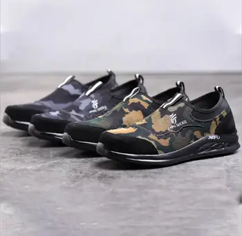 

JX607 Designer shoes safety shoes men summer breathable nti-smashing piercing site safety work Lightweight soft bottom sneakers
