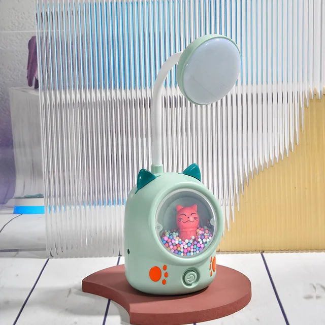 Dinosaur LED Night Light Bedroom Bedside Sleep Lights Student Desk Table Lamp Usb Charging Dormitory Kindergarten Children Gift cat G