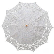Модный кружевной зонтик от солнца, зонтик с вышивкой для невесты, белый свадебный зонтик Ombrelle Dentelle Parapluie Mariage