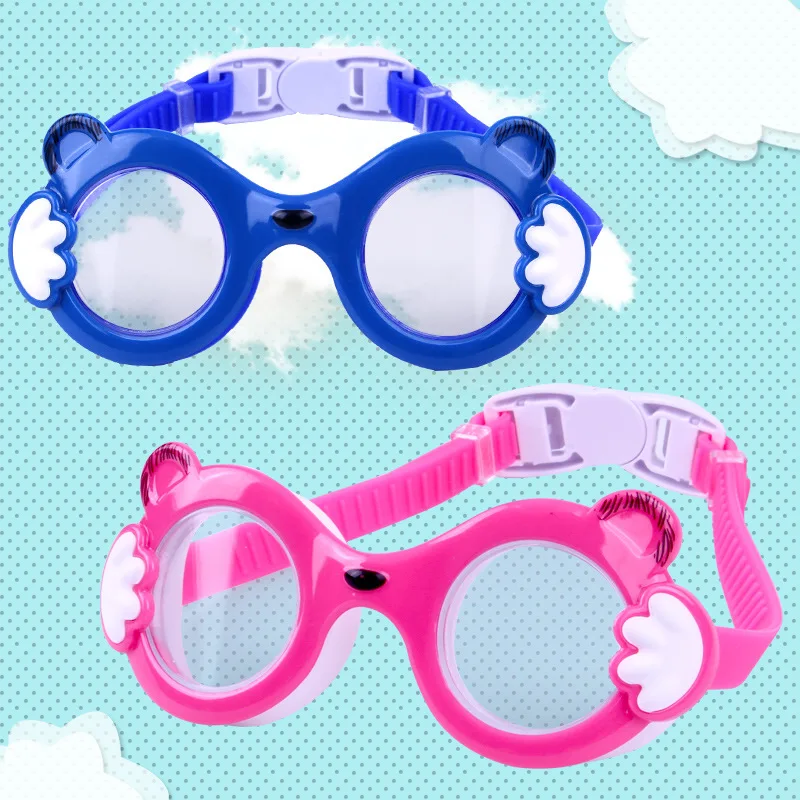 

CHILDREN'S Swimming Goggles Big Box Cute BOY'S Girls Universal Multi-color Plain Glass Swimming Goggles Comfortable Adjustable