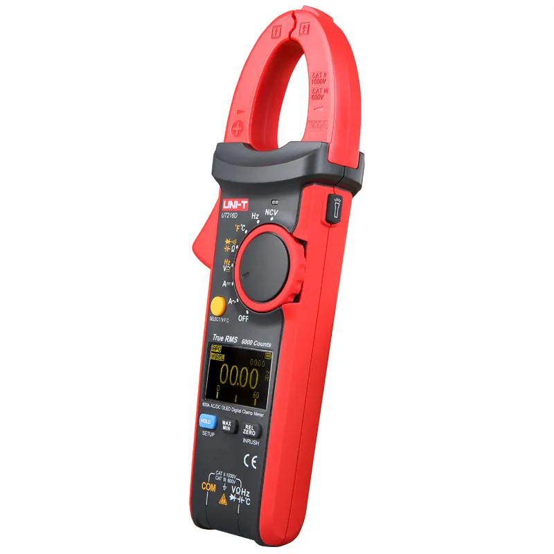 UNI-T UT216D 600A True RMS Digital Clamp Meter; AC/DC True RMS Current Meter, VFC/NCV; Resistor/Capacitor/Frequency/Temperature