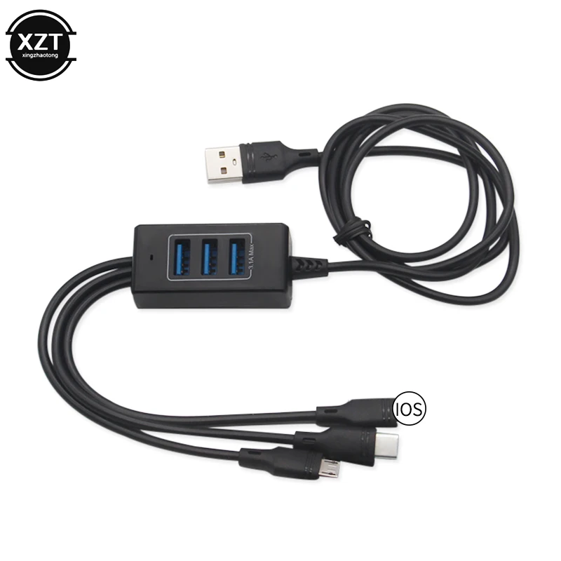 USB кабель для iPhone XS X 8 7 6 зарядное устройство 3 в 1 микро USB кабель для Android USB TypeC кабели для мобильных телефонов для samsung