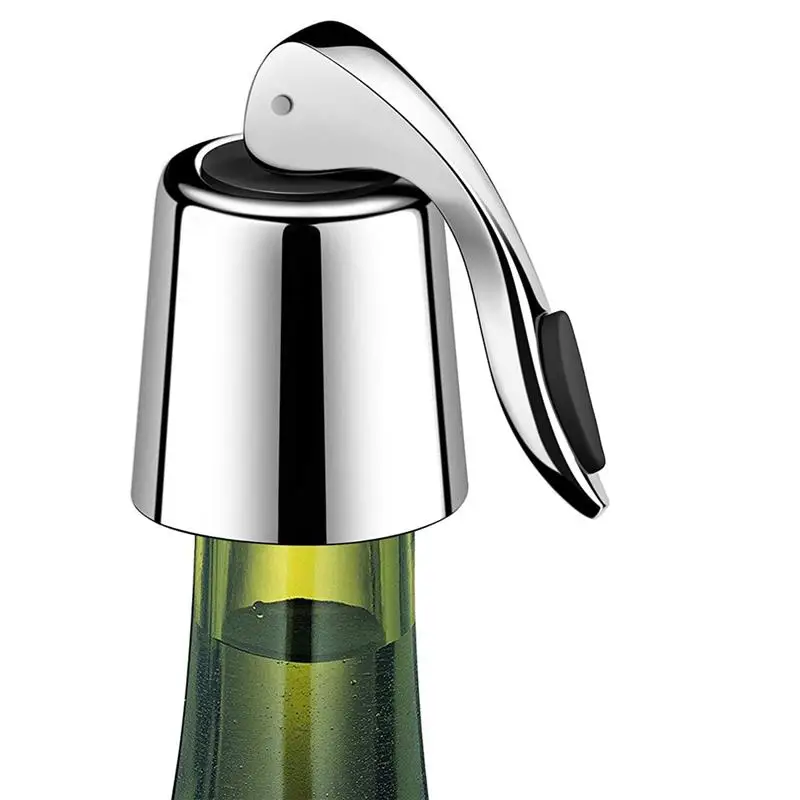 

Stainless Steel Reusable Leakproof Wine Bottle Stopper, Beverage Bottle Sealer, Fresh Saver, Kitchen Bar Tools