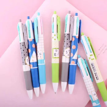 

48 pcs/lot Practical Dot Multi 4 Colors Chunky Ballpoint Pen School Office Supply Gift Stationery Papelaria Escolar