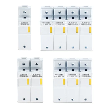 

1PCS 1P 2P 3P 4P RT18-125AM AC 690V 125A DIN Rail Mount 58mmx22mm For R017 Fuse Holder 58mm*22mm