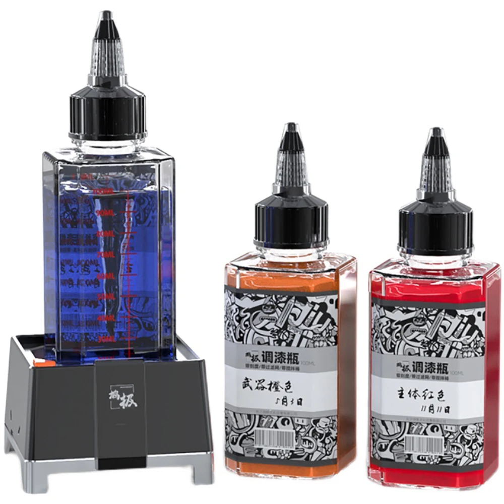 

Миниатюрный магнитный шейкер для краски типа турбины, модель «сделай сам», Электрический шейкер для краски, смеситель для разбавления краски с 3 бутылками 100 мл