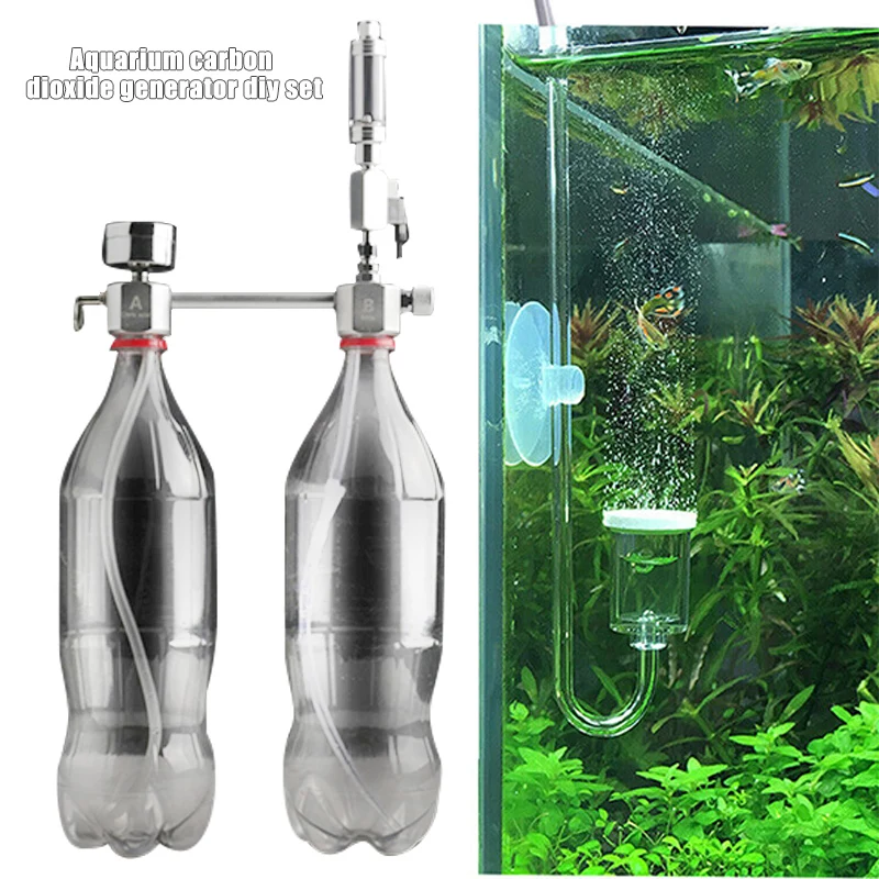 Горячий аквариум DIY CO2 генератор системы комплект с соленоидным клапаном счетчик пузырей Для растений аквариум L99