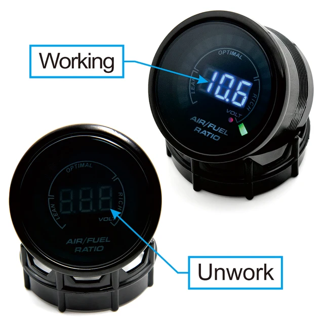 Misuratore Aria-Carburante Digitale Shkalacar 52mm - Per Auto E Moto, 12V, Con Sensore O2 - Foto 9