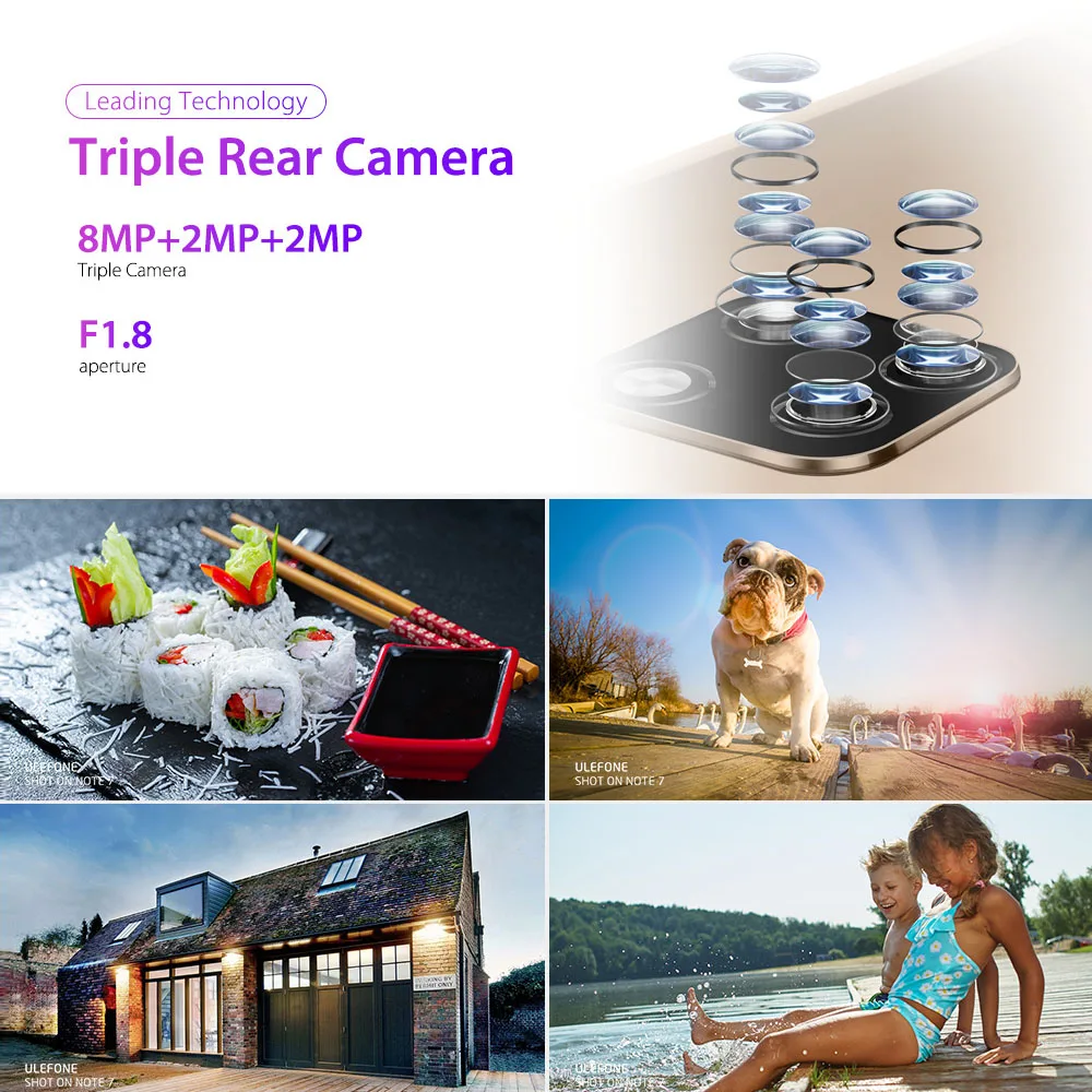 Смартфон Ulefone Note 7, 3500 мА/ч, Android 9,0, 19:9, четырехъядерный, 6,1 дюймов, экран капли воды, 16 ГБ rom, мобильный телефон WCDMA, мобильный телефон