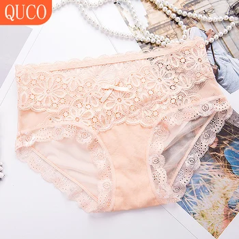 

QUCO brand Sexy Lace Thong Women G-String Panties Women Low Waist sexy Underwear Female Thongs Sexy Lingerie women underwear