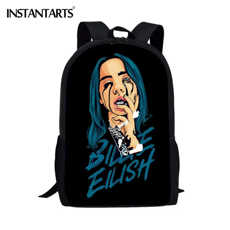 INSTANTARTS Billie Eilish рюкзак для девочки-подростка, американская королева, школьная сумка, детский набор, школьный рюкзак, школьная сумка для старшеклассника - Цвет: 3 (1)C