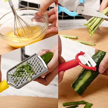 

6 Pcs Kitchen Essential Utensils Set Stainless Steel Utensil Set Kitchen Gadgets and Tool Set Best Sellers with Soft Handles