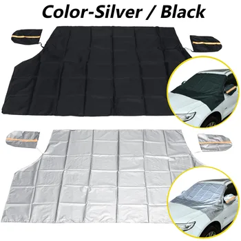 

Hot 210x146cm Car Front Magnetic Windshield Cover Snow Sun Dust Ice Frost with Mirror Protector Shield Winter Covers