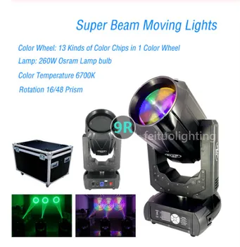 

E-4x+case Factory Sell Beam Spot Beam 260 9R Lyre double prism 260w Moving Head Beam Light