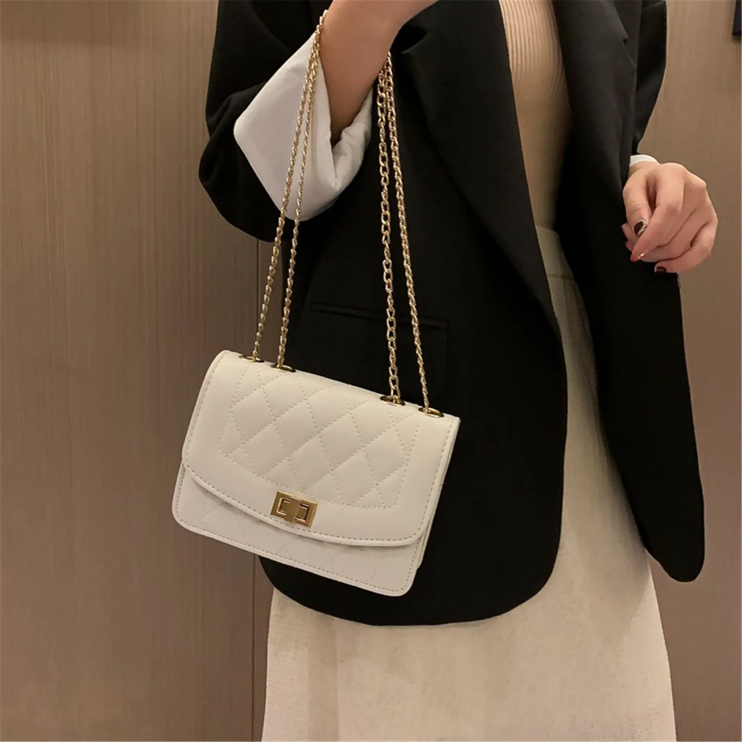 2022 Popularity Trend Shoulder Bags Rhombus Chain Messenger