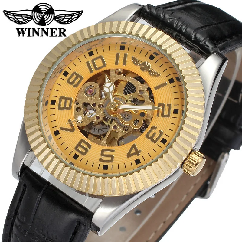 

Supply of Goods Winner Winner Japanese Korean-Style Automatic Machine Hollow Table Luxury Gold Color Men's
