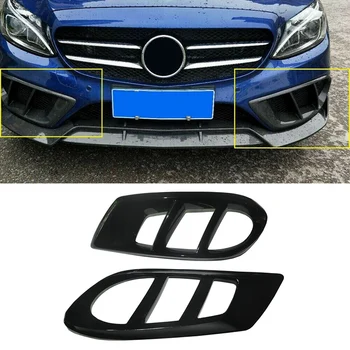 

Bright Black Front Bumper Grill Frame Fog Light Cover Trim For Mercedes Benz W218 CLS260 CLS320 CLS400 2015-2017