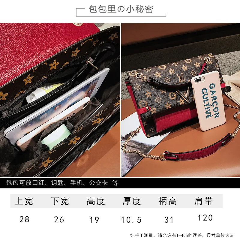 

2019 New Style Europe And America Celebrity Style Fashion Printed Handbag WOMEN'S Chain Messenger Bag Casual Versatile Single-sh