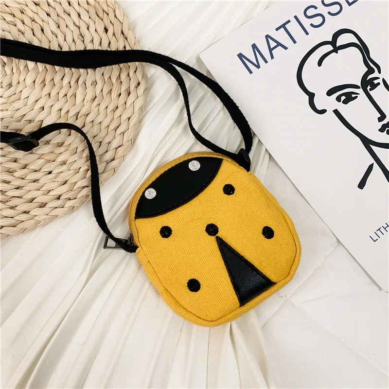 Милый детский кошелек с героями мультфильмов; Новинка; Модный брезентовый мини-кошелек с изображением божьей коровки для мальчиков и девочек; вечерние сумочки для денег