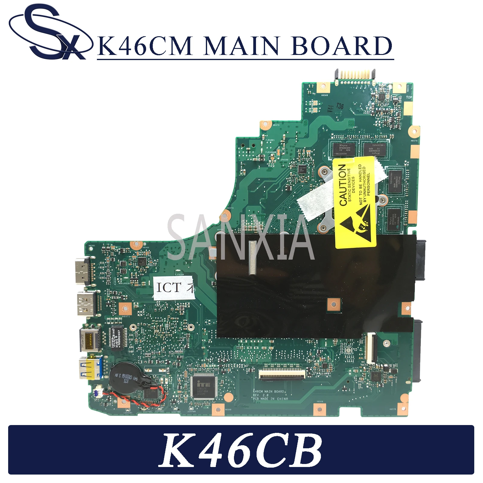 KEFU K46CM Laptop motherboard for ASUS VivoBook K46CB K46C original mainboard I7-3517U GT740M