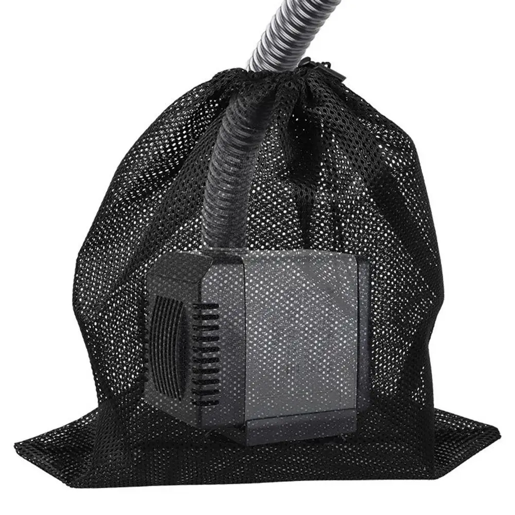2Pcs Folding Pond Large Pump Barrier Bag Strainer Drawstring Filter Mesh Pouch | Дом и сад