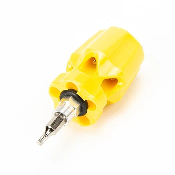 

Professional Compact Multi-Bit Drivers Practical Aluminum Tool Kit Mini Screwdriver Set Pocket Manual 6 In 1 Durable Assorted