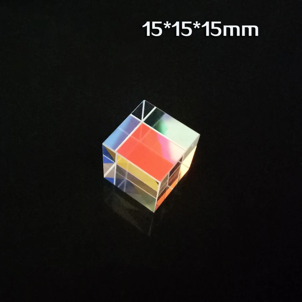 

15*15*15mm Colorimetric prism six-sided polishing light cube science experiment for children spectroscopy
