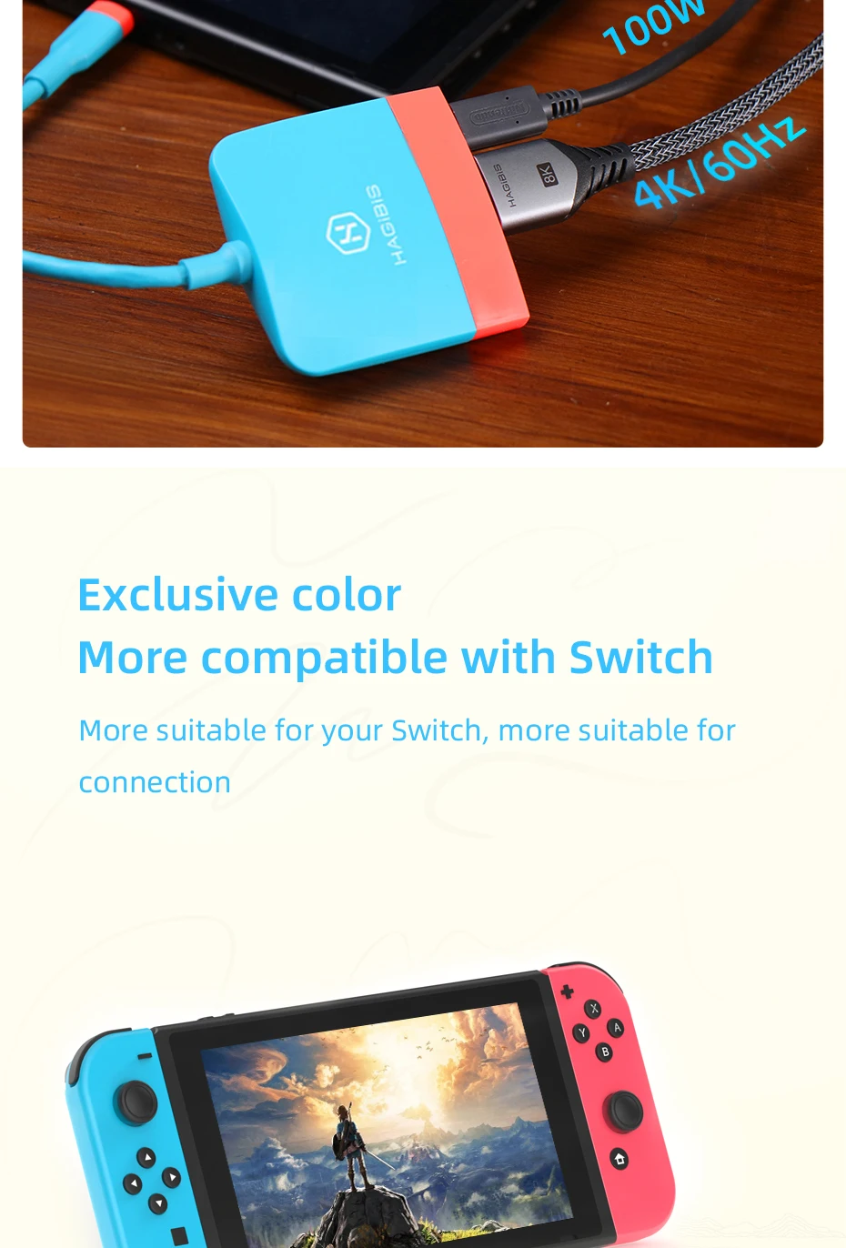 Doca de tv para Nintendo Hdmi-compatível com Usb c a 4k pd para Macbook Interruptor Switch Docking Station Portátil Usb 3.0 Pro 5 Computador e Escritório