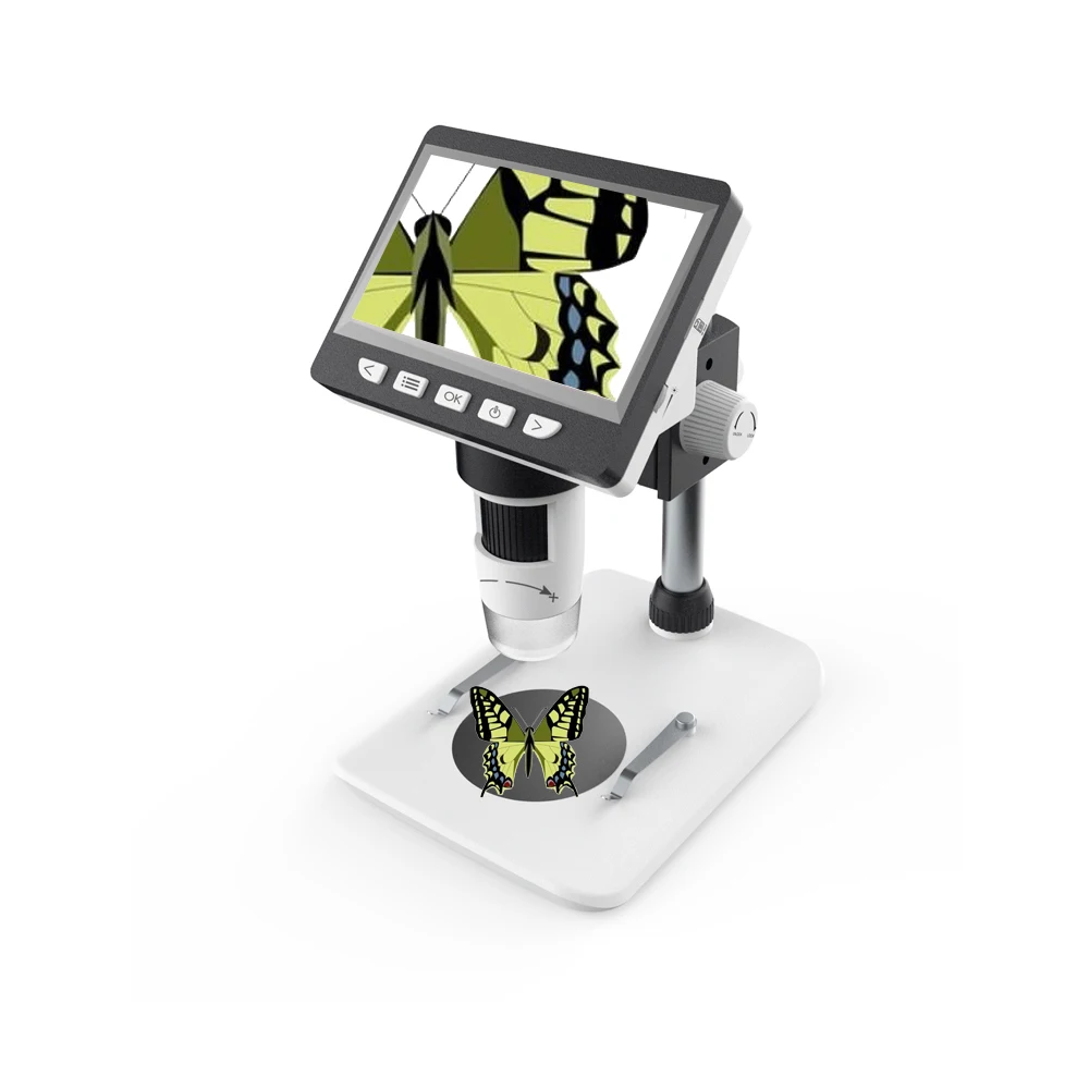 

1000X 4.3 inches TFT Panel Portable Desktop LCD Digital Microscope with High Brightness 8 LEDs and Built-in Lithium