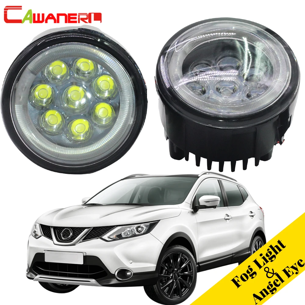Cawanerl Car Led Lamp Fog Light Angel Eye Daytime Running Light Drl For