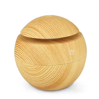 

NMT 036 USB Humidifier Color LED Night Light Aromatherapy Oil Wood Grain Ultrasonic Spray Machine Suitable For Home Office GIFT