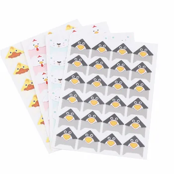 

Scrapbooking Cute Duck Chicken Bear Penguin Albums Corner Paper Stickers For Photo Album Handwork Frame Stickers