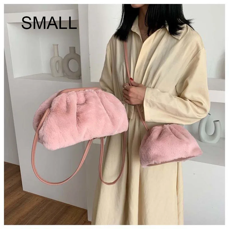 Pink Новая модная женская сумка-мессенджер маленькая портативная мягкая Корейская версия серой и хаки пельменей посылка - Цвет: Pink