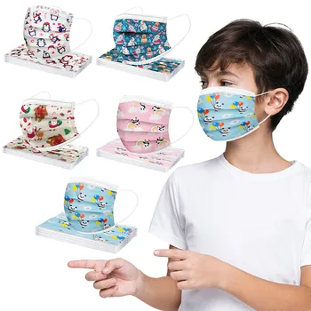 

Mascarilla 50pc Kids Mask Children's Masks Disposable Cartoon Mixed Ear Hook Kids Face Mask For Kids Mouth Caps Disposable