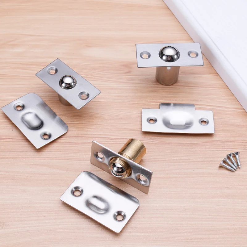 Adjustable Invisible Wooden Cabinet Door Top Beads Lock Closet Ball Catch Latch Catcher Stainless Steel Hot