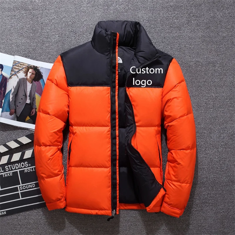 

2021 New Mens custom Logo Streetwear Windbreaker Print mens cotton Jacket Male Sport Customize Leisure Zipper down Punk Coat