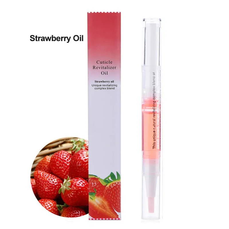 Strawberry 5 мл Масло для кутикулы ногтей ручка питает кожу лак для ногтей Лаванда Масло для кутикулы для ухода за маникюром Лечение Смягчение Ручка инструмент для накладывания лака для ногтей - Цвет: Strawberry