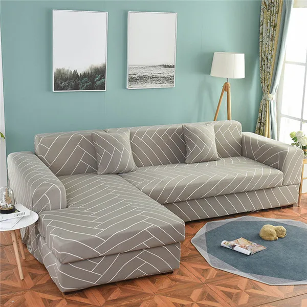 L-образный шезлонг, чехол для дивана, эластичный чехол для дивана для гостиной, универсальный нескользящий чехол для кресла - Цвет: Color 20