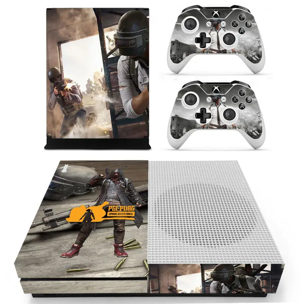 YS-xboxoneS-1880 PUBG наклейки s для Xbox One тонкие виниловые наклейки для кожи Pegatina Adesivos для Xbox one Slim консоль и два контроллера шкуры - Цвет: YS-xboxoneS-1880