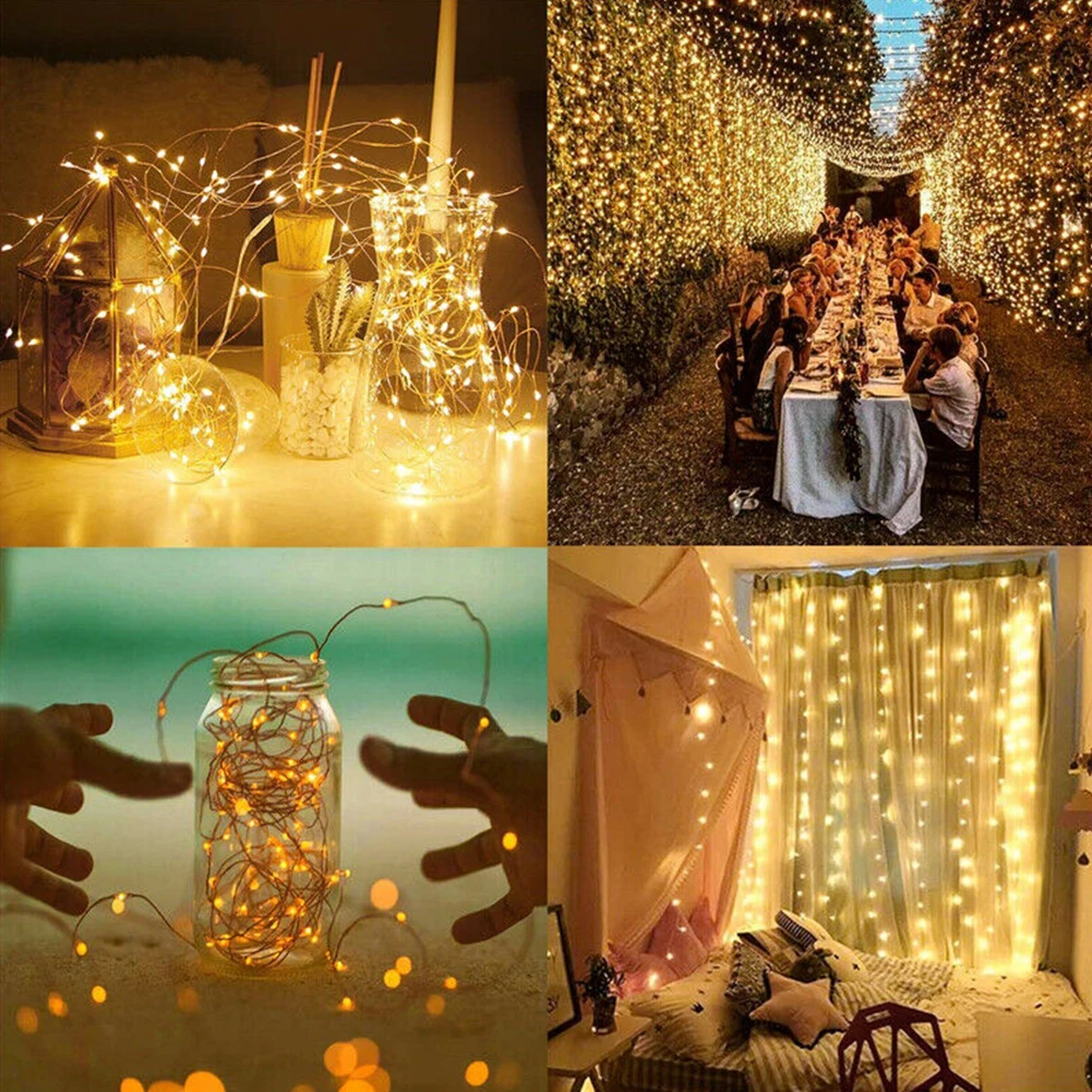 LED String Light Fairy USB Wedding Camping Outdoor Waterproof Remote Control RGB Christmas Decor Indoor Tree Hanging Bedroom